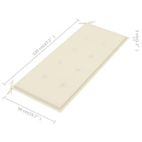 Thumbnail for Gartenbank-Auflage Creme 120x50x3 cm