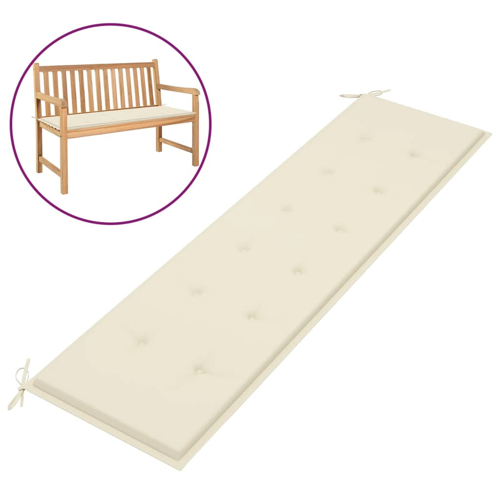 Gartenbank-Auflage Creme 180x50x3 cm