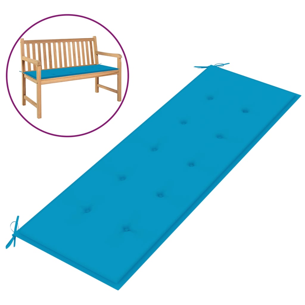 Gartenbank-Auflage Blau 150x50x3 cm
