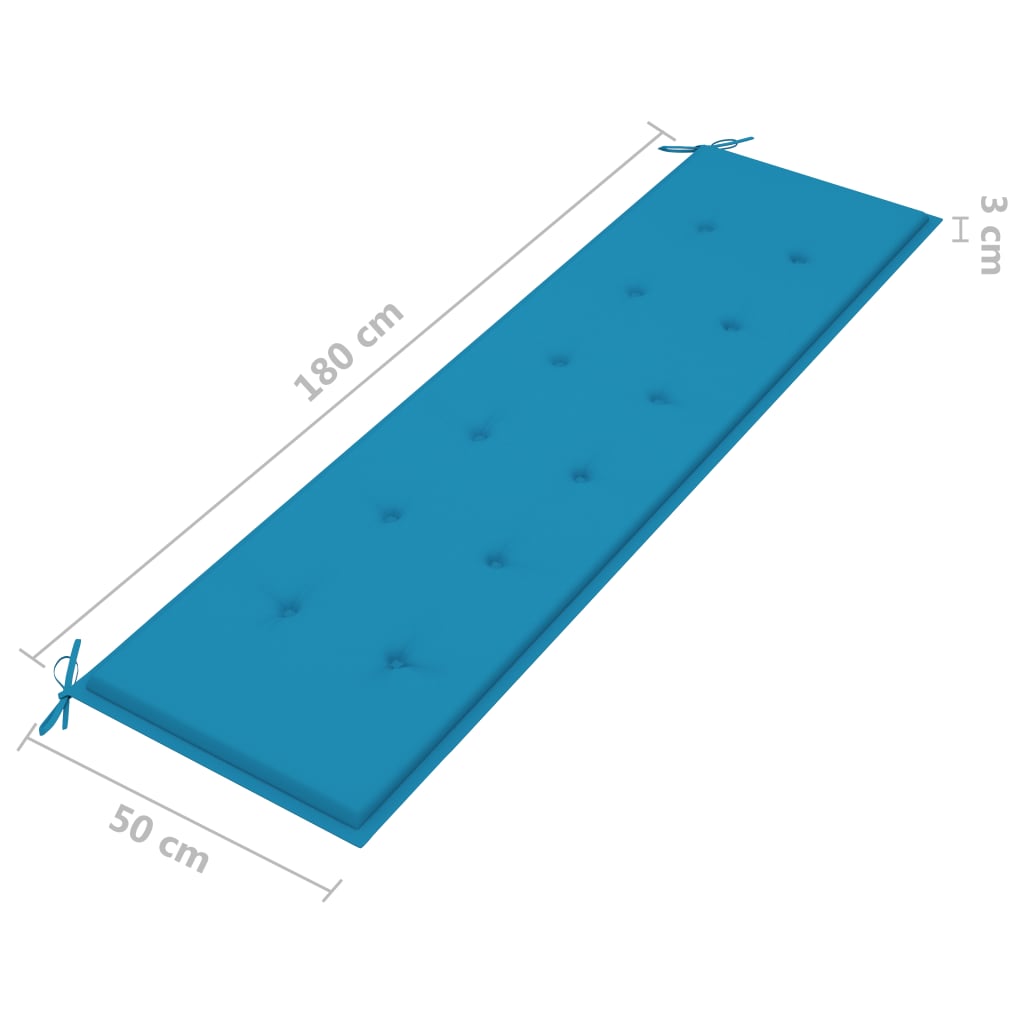 Gartenbank-Auflage Blau 180x50x3 cm