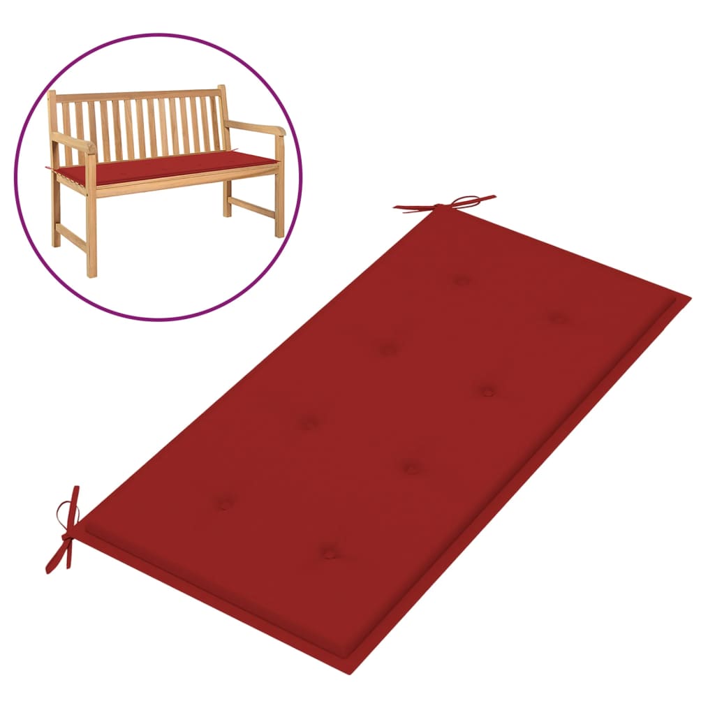 Gartenbank-Auflage Rot 100x50x3 cm