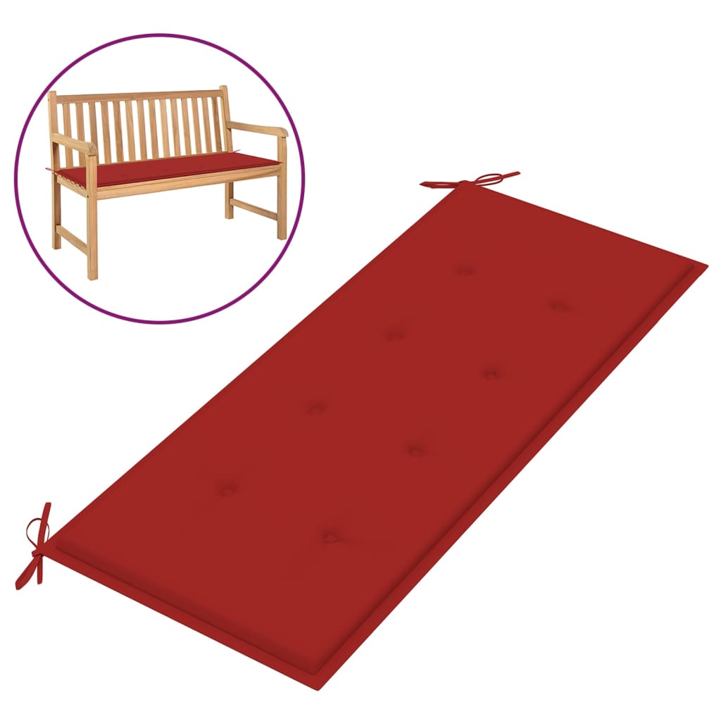 Gartenbank-Auflage Rot 120x50x3 cm