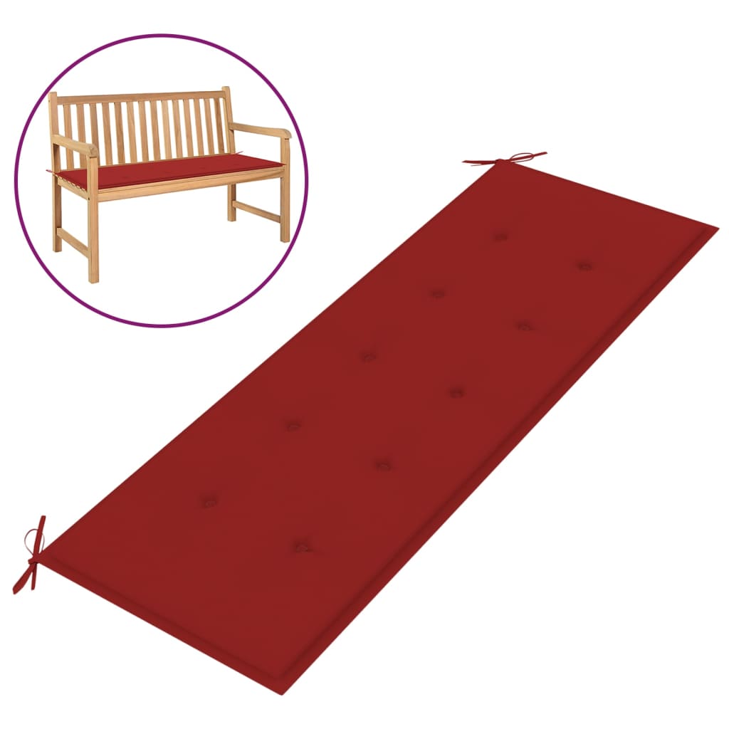 Gartenbank-Auflage Rot 150x50x3 cm
