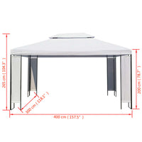 Thumbnail for Gartenpavillon Weiß 3×4 m