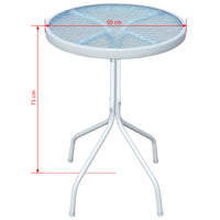 Thumbnail for Gartentisch 50 x 71 cm Stahl Rund Grau