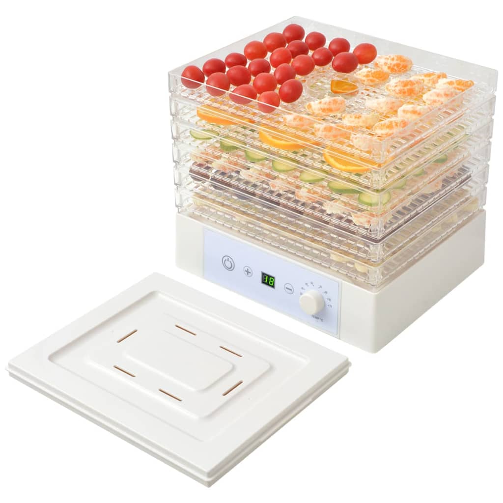 Dörrgerät mit 6 Ablagen 250 W Weiß