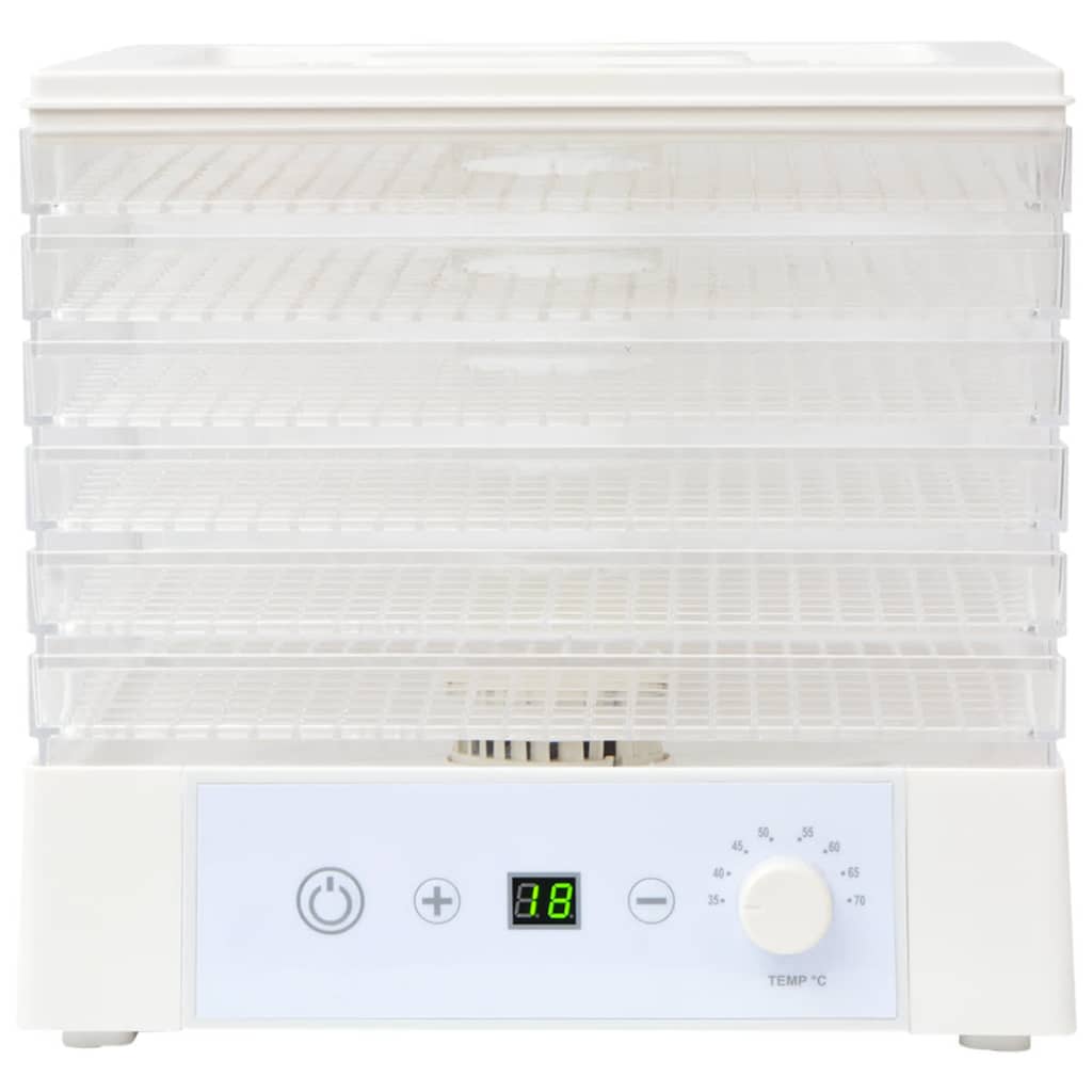 Dörrgerät mit 6 Ablagen 250 W Weiß