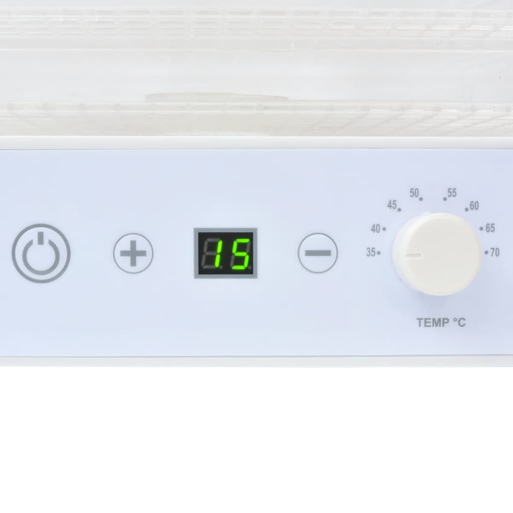 Dörrgerät mit 6 Ablagen 250 W Weiß