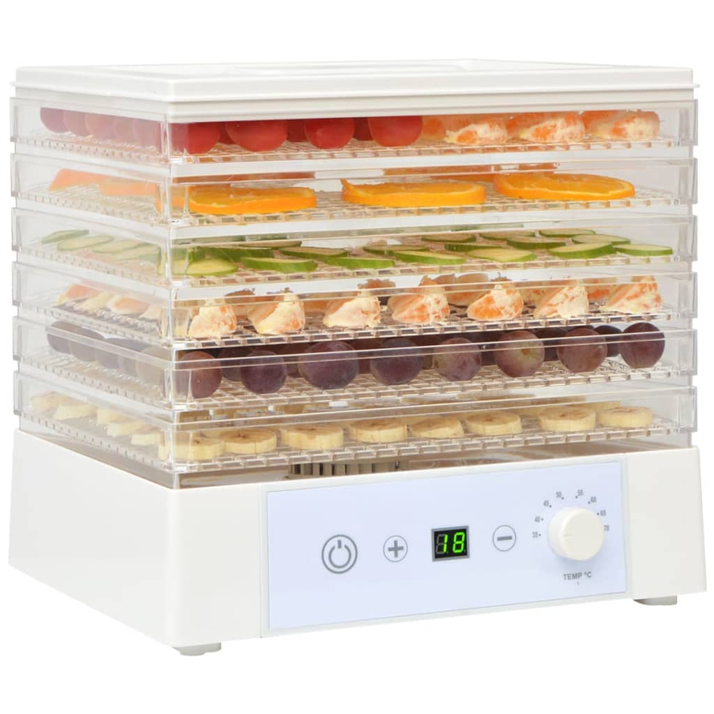 Dörrgerät mit 6 Ablagen 250 W Weiß