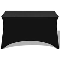 Thumbnail for Stretch-Tischhusse 2 Stk. 120 x 60,5 x 74 cm Schwarz