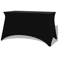 Thumbnail for Stretch-Tischhusse 2 Stk. 243 x 76 x 74 cm Schwarz