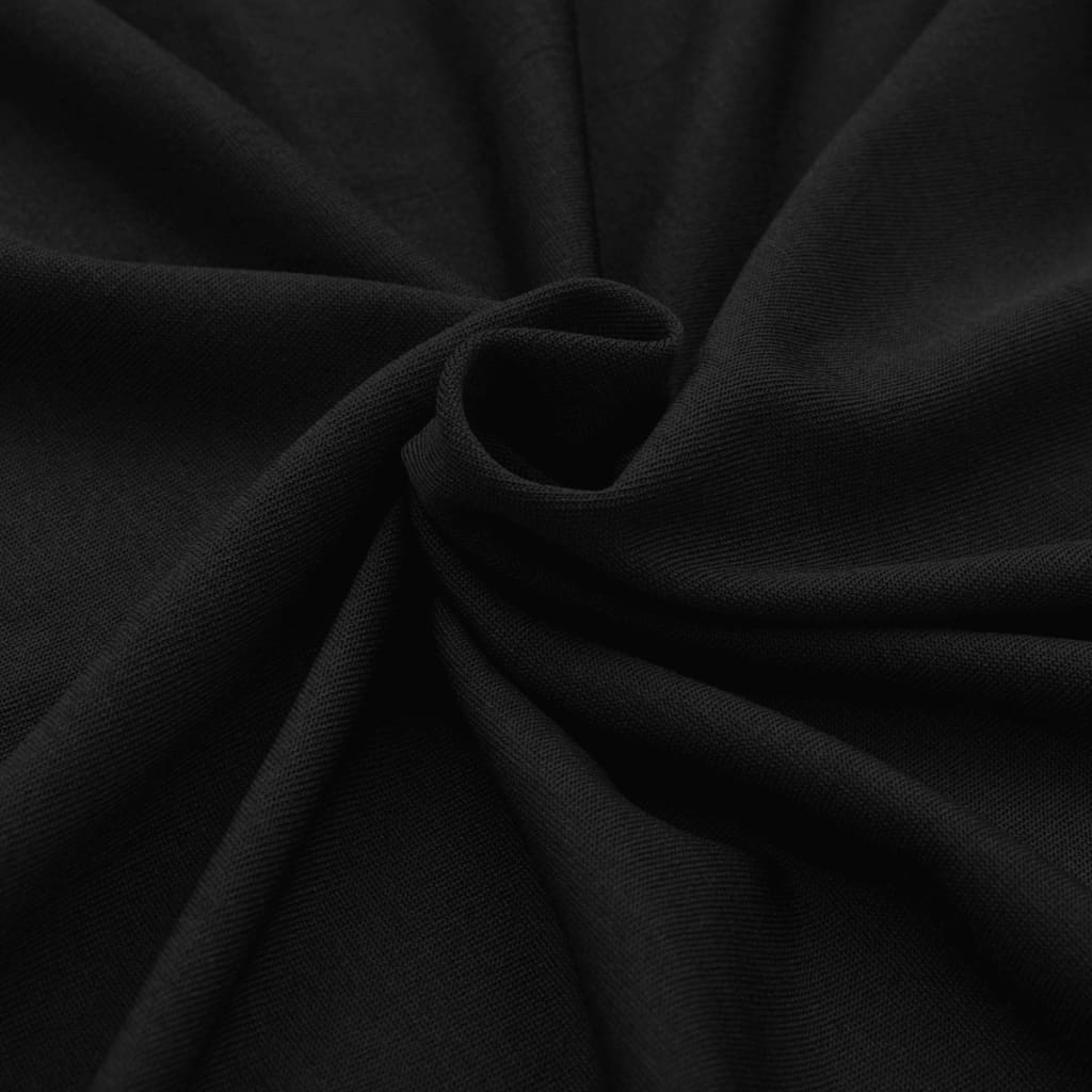Stretch-Tischhusse 2 Stk. 243 x 76 x 74 cm Schwarz