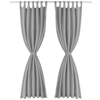 Thumbnail for Vorhänge aus Mikro-Satin 2 Stk. mit Schlaufen 140×225 cm Grau