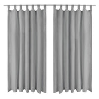 Thumbnail for Vorhänge aus Mikro-Satin 2 Stk. mit Schlaufen 140×245 cm Grau