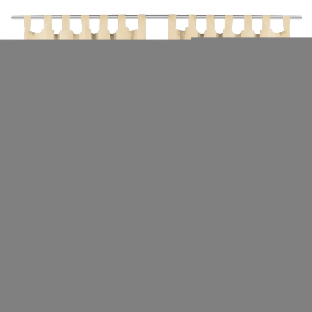 Vorhänge aus Mikro-Satin 2 Stk. mit Schlaufen 140×175 cm Beige