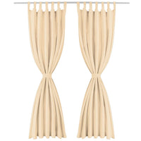 Thumbnail for Vorhänge aus Mikro-Satin 2 Stk. mit Schlaufen 140×175 cm Beige