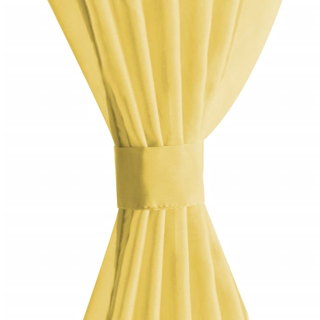 Voile-Gardinen 2 Stk. 140 x 245 cm Gelb