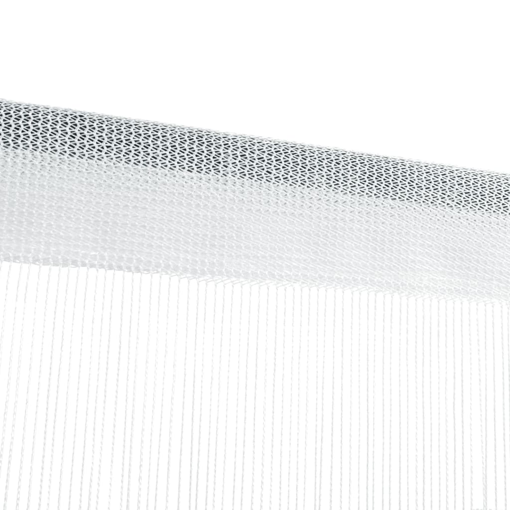 Fadenvorhang 2 Stk.100 x 250 cm Weiß