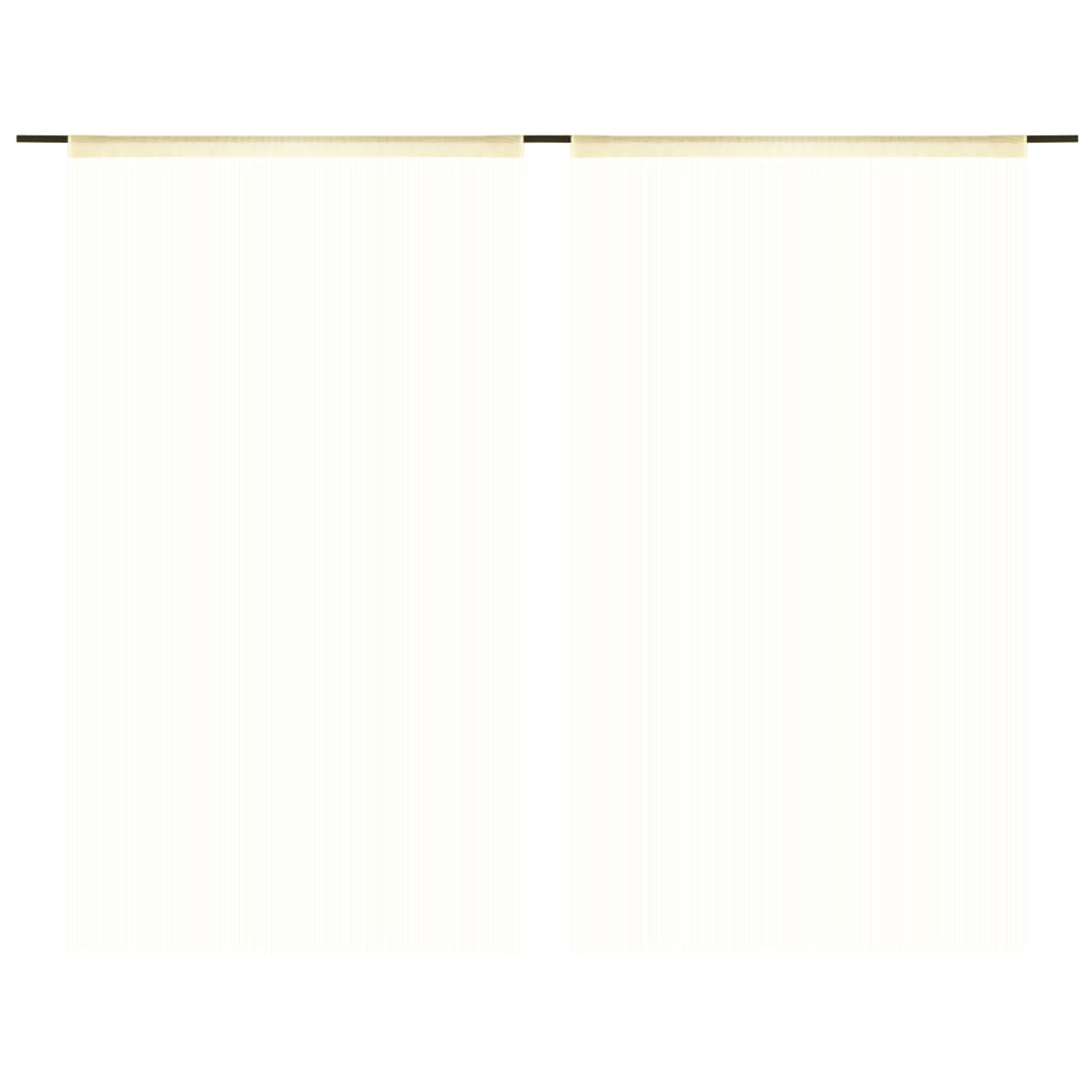Fadenvorhänge 2 Stk. 100 x 250 cm Cremefarben