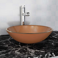 Thumbnail for Waschbecken Hartglas 42 cm braun