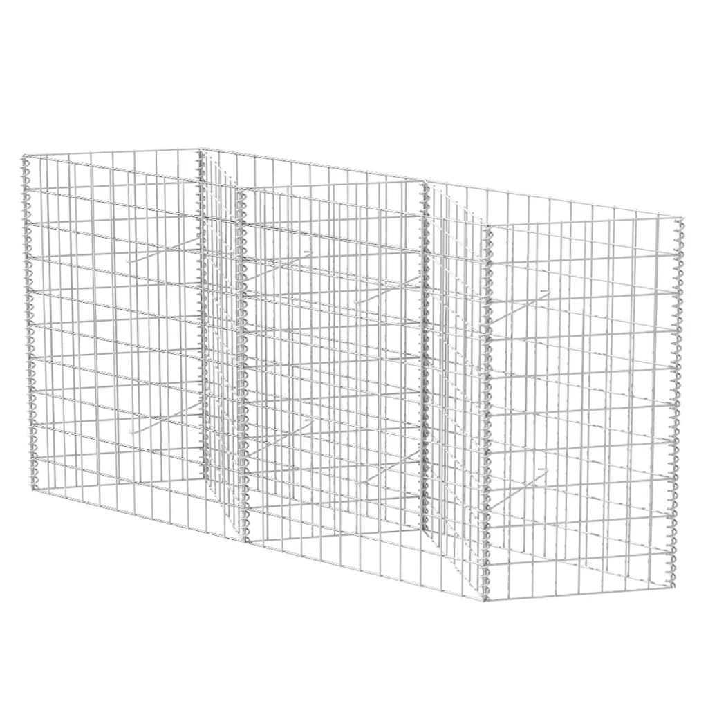 Gabionenkorb Pflanzkasten Gemüse-Hochbeet Stahl 120×30×100 cm