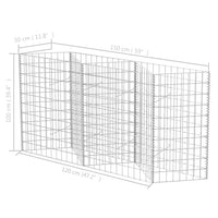 Thumbnail for Gabionenkorb Pflanzkasten Gemüse-Hochbeet Stahl 120×30×100 cm