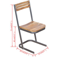 Thumbnail for Esszimmerstühle 2 Stk. Massivholz Teak