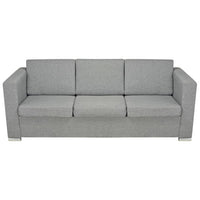 Thumbnail for 3-Sitzer Sofa Stoff Hellgrau