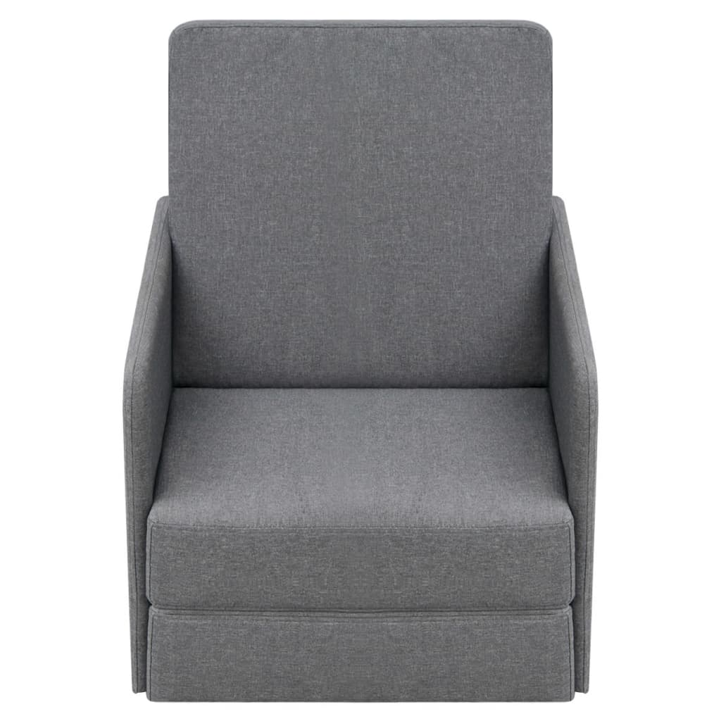 Ausziehbarer Schlafsessel Hellgrau Stoff