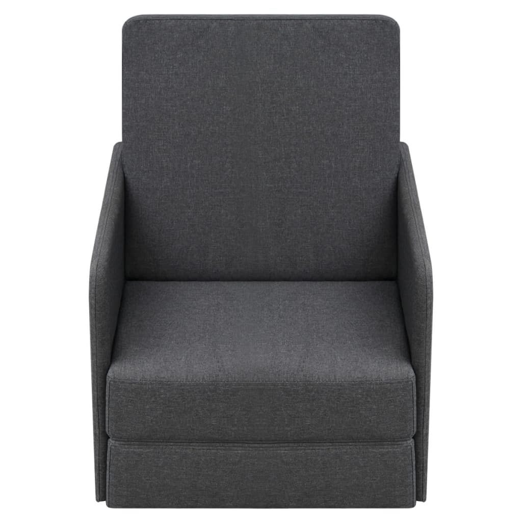 Ausziehbarer Schlafsessel Dunkelgrau Stoff