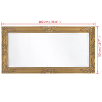 Thumbnail for Wandspiegel im Barock-Stil 100x50 cm Gold
