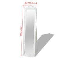 Thumbnail for Standspiegel im Barock-Stil 160x40 cm Weiß
