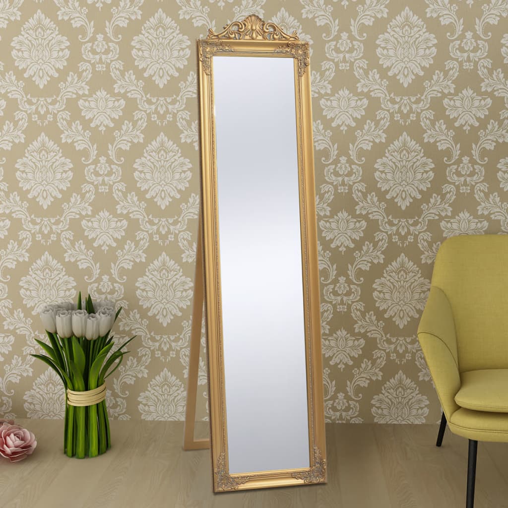 Standspiegel im Barock-Stil 160x40 cm Gold