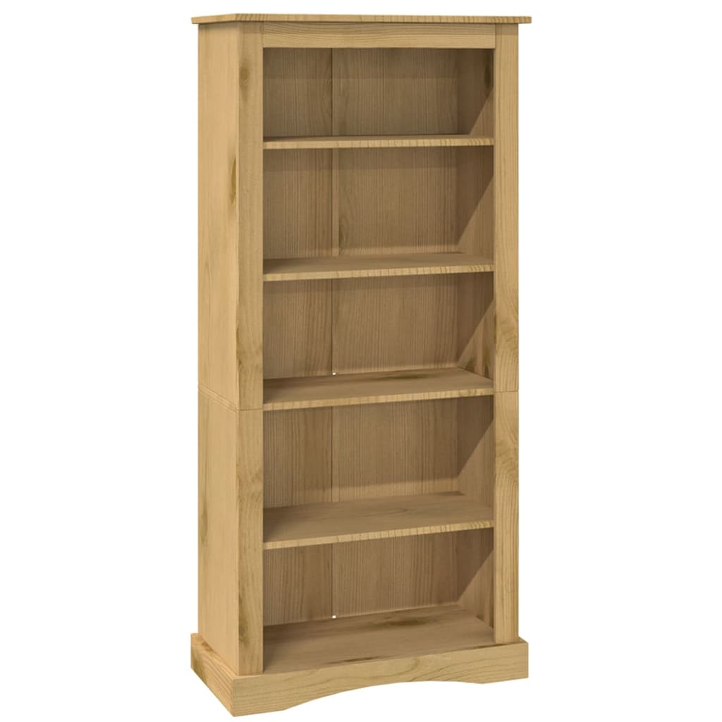 Bücherschrank 5 Fächer Mexiko-Stil Kiefernholz 81x40x170 cm