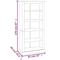 Thumbnail for Bücherschrank 5 Fächer Mexiko-Stil Kiefernholz 81x40x170 cm