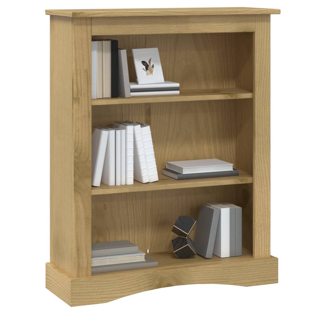 Bücherschrank 3 Fächer Mexiko-Stil Kiefernholz 81x29x100 cm