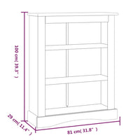 Thumbnail for Bücherschrank 3 Fächer Mexiko-Stil Kiefernholz 81x29x100 cm