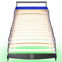 Thumbnail for Kinderbett mit LED im Rennwagen-Design 90 x 200 cm Blau
