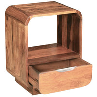 Thumbnail for Nachttisch mit Schublade 2 Stk. Massivholz 40x30x50 cm