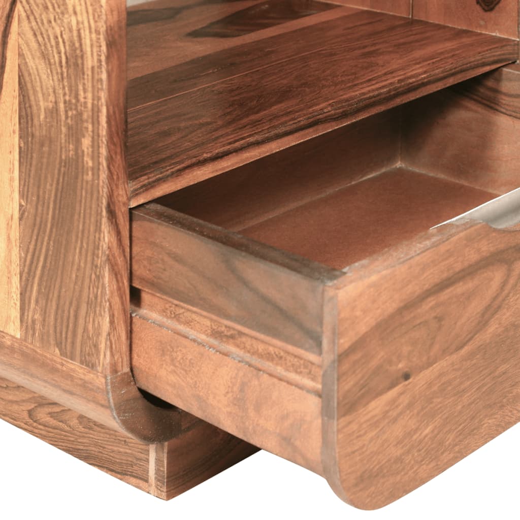 Nachttisch mit Schublade 2 Stk. Massivholz 40x30x50 cm