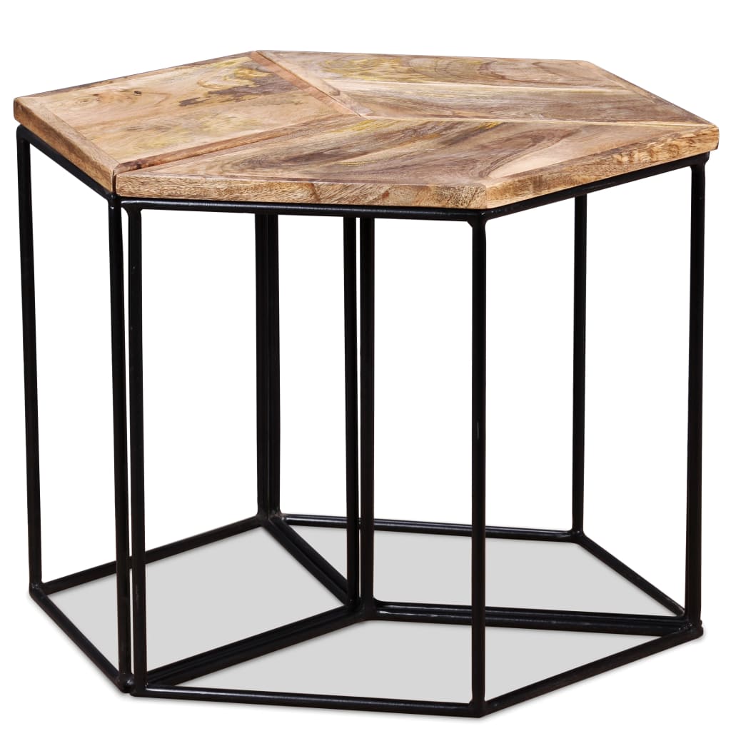 Couchtisch Mangoholz Massiv 48 x 48 x 40 cm