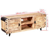 Thumbnail for TV-Schrank Raues Mangoholz 120 x 30 x 50 cm