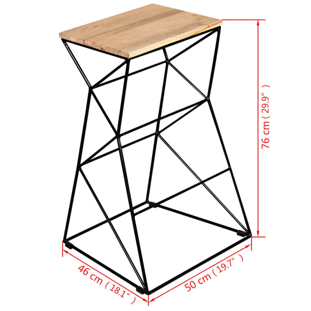 Barhocker Mangoholz Massiv