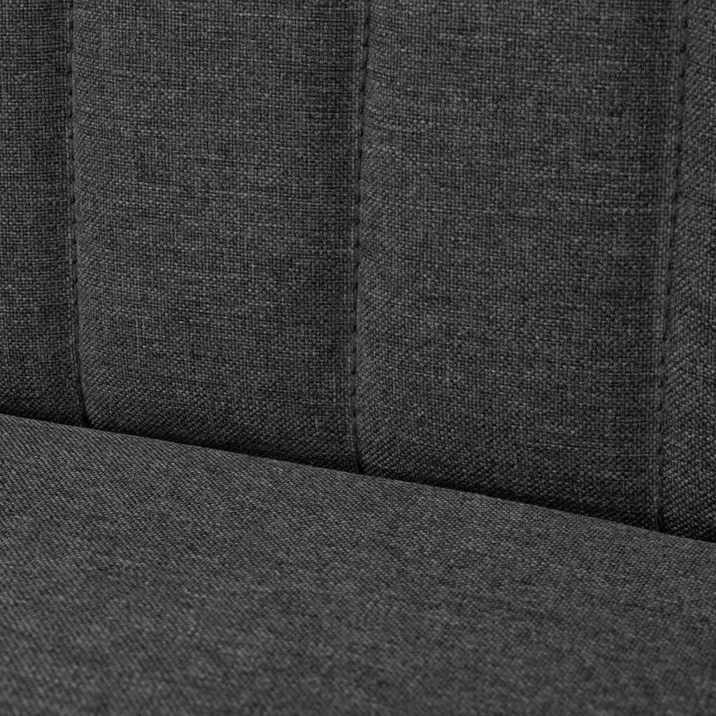 Sofa Stoff 117 x 55,5 x 77 cm Dunkelgrau