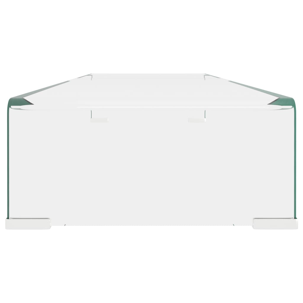 TV-Tisch/Bildschirmerhöhung Glas Transparent 100x30x13 cm