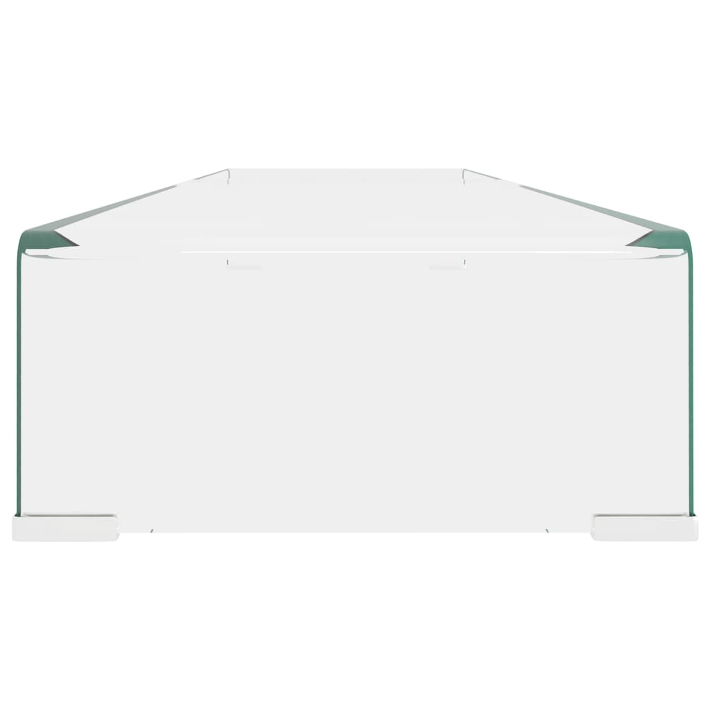 TV-Tisch/Bildschirmerhöhung Glas Transparent 120x30x13 cm