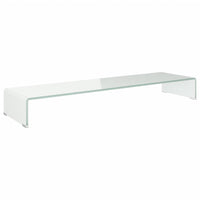 Thumbnail for TV-Tisch/Bildschirmerhöhung Glas Weiß 110 x 30 x 13 cm