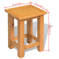 Thumbnail for Beistelltisch 27x24x37 cm Massivholz Eiche