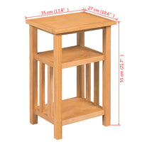 Thumbnail for Beistelltisch mit Zeitungsablage 27x35x55 cm Massivholz Eiche