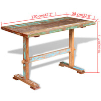 Thumbnail for Esstisch mit Holz-Untergestell Altholz Massiv 120x58x78 cm